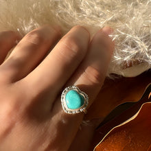 画像をギャラリービューアに読み込む, 金属アレルギー対応『12月の誕生石』ターコイズ・ハートリング / 錆びない素材|Hiwalani(ヒワラニ)