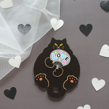 画像をギャラリービューアに読み込む, 木製コースター・猫雑貨【ねこまみれ 推し色 黒】|Ten&O Art+Craft(テンアンドオー アートクラフト)