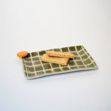 画像をギャラリービューアに読み込む, ポイント角長皿(グリーン格子×オレンジ)|TOUZOO(トウズー)|TOUZOO(トウズー)