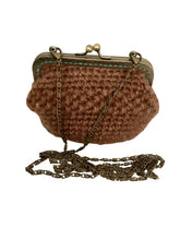 画像をギャラリービューアに読み込む, シックな茶系がま口ミニポシェット |M'S CROCHET(エムズクロシェット)
