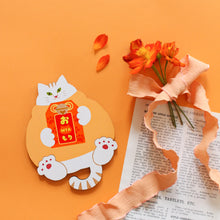 画像をギャラリービューアに読み込む, 猫雑貨・木製プレート&コースター【ねこまみれ 推し色 オレンジ】|Ten&O Art+Craft(テンアンドオー アートクラフト)