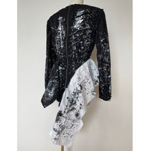 画像をギャラリービューアに読み込む, Men's patchwork shirt paint black- メンズパッチワークシャツ ペイント黒|Merci DIEU(メルシーデュー)