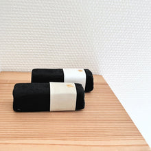 画像をギャラリービューアに読み込む, 炭団オブジェ / □+白帯+ベージュ帯|櫂の炭(カイノスミ)