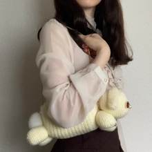 画像をギャラリービューアに読み込む, うさぎのチェーンハンドバッグ 白うさぎ×ボンボンショコラハートチョーカー すみれの砂糖漬け セットアップ|A of Hearts(エーオブハーツ)