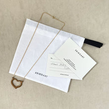 画像をギャラリービューアに読み込む, 【ネックレス】真鍮のぬくもりと14KGFが輝くヴィンテージオープンハートネックレス|ERIKOART(エリコアート)