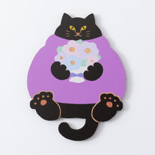 画像をギャラリービューアに読み込む, 猫雑貨・木製プレート&コースター【ねこまみれ 推し色 紫】|Ten&O Art+Craft(テンアンドオー アートクラフト)