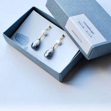 画像をギャラリービューアに読み込む, ハルモニア|淡水パールとムーンストーンの耳飾り|Une(ウーネ)