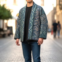 画像をギャラリービューアに読み込む, vintage kantha jacket "蒼の記憶” #2|ananyaユイイツムニ(アナンヤユイイツムニ)