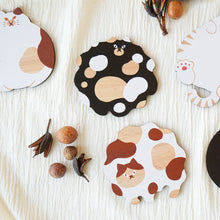 画像をギャラリービューアに読み込む, 猫雑貨・木製プレート&コースター【ねこまみれ メルティ黒】|Ten&O