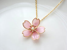 画像をギャラリービューアに読み込む, 一輪の桜ネックレス(ピンク) SAKURA / Cherry blossom|Lab407(ラボヨンマルナナ)