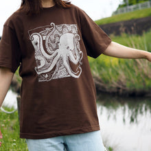 画像をギャラリービューアに読み込む, 旅するタコ Tシャツ|aosansyo(アオサンショウ)