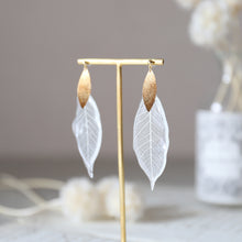 画像をギャラリービューアに読み込む, 本物のリーフとメタルリーフのピアス/イヤリング|FT2 works(エフティーツーワークス)