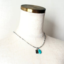 画像をギャラリービューアに読み込む, 天然石・2トップ付ショートネックレス①|beads room mimo(ビーズルームミモ)