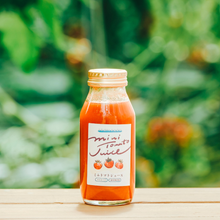 画像をギャラリービューアに読み込む, ミニトマトジュース 赤180ml|お日様えくぼ(オヒサマエクボ)