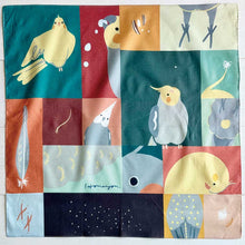 画像をギャラリービューアに読み込む, オカメインコさんハンカチ〈コラージュ〉|コトリヨガ