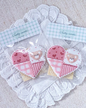 画像をギャラリービューアに読み込む, <プレゼントに>パッチワーク風ハート|Chatty-sweets(チャティースイーツ)