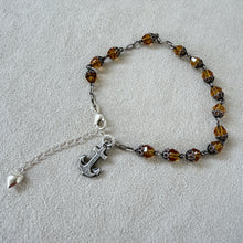 画像をギャラリービューアに読み込む, 【ブレスレット】歴史を纏う アンティークロザリオとアンカーモチーフのブレスレット|ERIKOART(エリコアート)