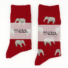 画像をギャラリービューアに読み込む, アジアゾウ|ソックス・靴下|Miita(ミータ)