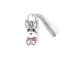 画像をギャラリービューアに読み込む, ハンドメイドレザー製キーホルダーチャーム WANCO・シュナウザーGRAY|WOODPEPE(ウードペペ)