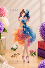 画像をギャラリービューアに読み込む, Floral Princess Hydrangea Melody Dress Up Collage Sticker|nene_hope_heart(ネネホープハート)