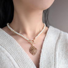画像をギャラリービューアに読み込む, 【ネックレス】パール × Goldレース ネックレス|orie(オリエ)