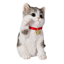 画像をギャラリービューアに読み込む, 右手を上げるサバトラ白招き猫|WooBia(ウービア)