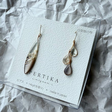 画像をギャラリービューアに読み込む, 白昼夢の雫|ピアス|イヤリング|ホワイト|ベージュ|アシンメトリー|PERTIKAmignon(ペルチカミニョン)