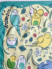 画像をギャラリービューアに読み込む, ハンカチ〈セキセイインコ〉|コトリヨガ