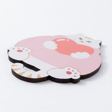 画像をギャラリービューアに読み込む, 猫雑貨・木製プレート&コースター【ねこまみれ 推し色 ピンク】|Ten&O Art+Craft(テンアンドオー アートクラフト)