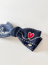 画像をギャラリービューアに読み込む, LOVE LOVE LOVE フランス刺繍 リボンバレッタ|SUNNY RIBBON(サニーリボン)