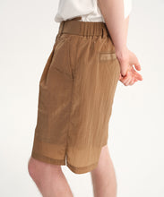 画像をギャラリービューアに読み込む, Sheer Crinkle-Finish Woven Wide Shorts(POPUP限定)|MODE COMMUTER(モードコミューター)