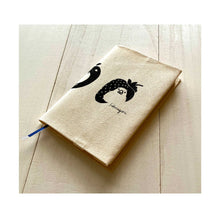画像をギャラリービューアに読み込む, 文鳥さんがかわいいブックカバー【ブンコカバー】ナチュラル&ブラック|コトリヨガ