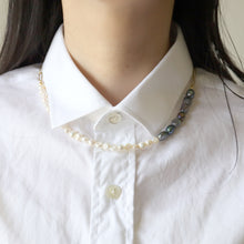 画像をギャラリービューアに読み込む, ブレスレットにもなる!サージカルステンレスチェーンと2style淡水パールのハーフネックレス|FT2 works(エフティーツーワークス)