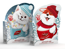 画像をギャラリービューアに読み込む, MAISKY(マイスキー)「ウインターサプライズ」 オレンジ&シナモン セイロン紅茶(茶葉)2個セット 白猫・コーギー|FREA(フレア)