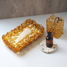 画像をギャラリービューアに読み込む, 靄 -MOYA- ティッシュケース くちなし(アンバー)|ame(アメ)