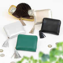 画像をギャラリービューアに読み込む, ドット型押し・ジャバラカードウォレット|perche(ペルケ)