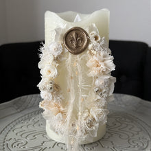 画像をギャラリービューアに読み込む, フラワーアートキャンドル ホワイトリース|ciel bleu(シエルブルー)