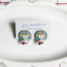 画像をギャラリービューアに読み込む, ねこピアス 茶白ねこ|slowly&starry(スローリーアンドスターリー)