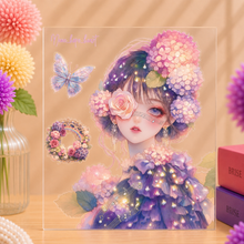 画像をギャラリービューアに読み込む, Floral Princess Hydrangea Melody クリスタルインクキスカットコラージュステッカー|nene_hope_heart(ネネホープハート)