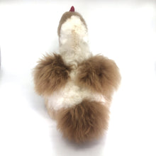 画像をギャラリービューアに読み込む, ベビーアルパカの天然皮革 ニワトリ ぬいぐるみ|ペルー職人手仕事・一点もの