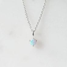 画像をギャラリービューアに読み込む, オパール ソリティア ネックレス(シルバー925/ロジウムプレーティング)|SMUK(スムーク)