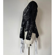 画像をギャラリービューアに読み込む, Patchwork shirt paint black - パッチワークシャツ ペイント黒|Merci DIEU(メルシーデュー)