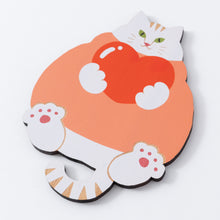 画像をギャラリービューアに読み込む, 猫雑貨・木製プレート&コースター【ねこまみれ 推し色 赤】|Ten&O Art+Craft(テンアンドオー アートクラフト)