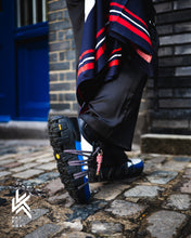 画像をギャラリービューアに読み込む, 西陣織×本革 スニーカー 【轟】 鱗 (ブルー)|KAVKIMONO(カブキモノ)