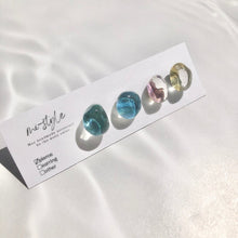 画像をギャラリービューアに読み込む, 水彩鉱石レジンピアス/イヤリングbehind Black|mi-style(ミースタイル)