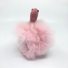 画像をギャラリービューアに読み込む, ベビーアルパカの天然皮革 フラミンゴ ぬいぐるみ|ペルー職人手仕事・一点もの