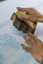 画像をギャラリービューアに読み込む, 上質インドコットン ノースリーブマキシドレス カプリブルー×レモンドロップイエロー|MANGALA ARATI(マンガラ アーラティー)