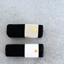 画像をギャラリービューアに読み込む, 炭団オブジェ / □+白帯+ベージュ帯|櫂の炭(カイノスミ)