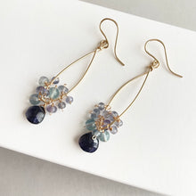 画像をギャラリービューアに読み込む, アイオライトとフローライトのピアス|Na Lumière (ナ ルミエール)