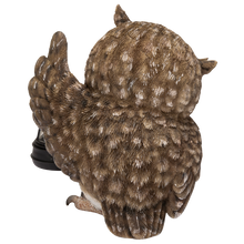 画像をギャラリービューアに読み込む, ソーラーランプを左手で持ち上げるフクロウ|WooBia(ウービア)